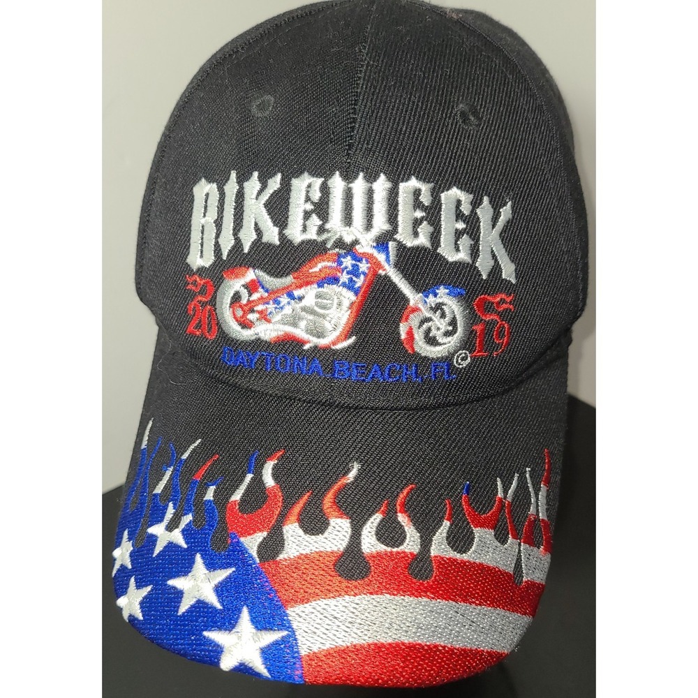 78th Annual Bike Week 2019 Daytona Beach Fl Baseball Hat Cap Black‎ Motorcycle
